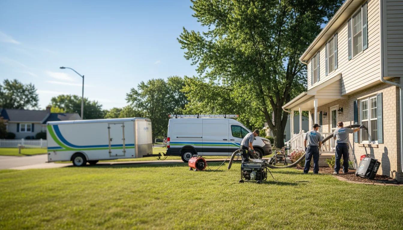 Flooded Basement Restoration And Cleanup With Repair in New Site, MS near me